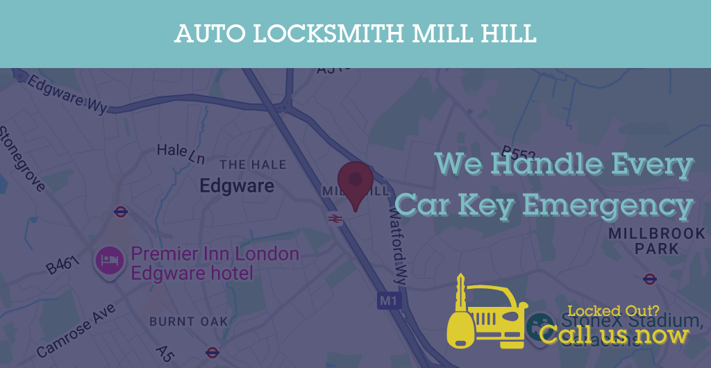 Auto Locksmith Services in Mill Hill - NW postcode